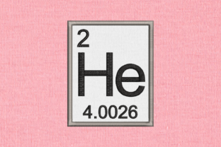 Review: Periodic Element 2 He Helium Applique
