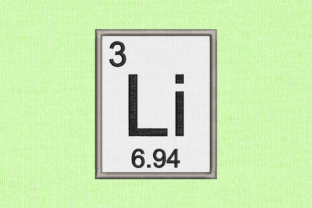 Review: Periodic Element 3 Li Lithium Applique