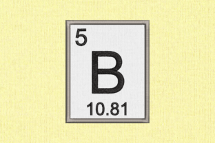 Reviewing the Periodic Element 5 B Boron Applique